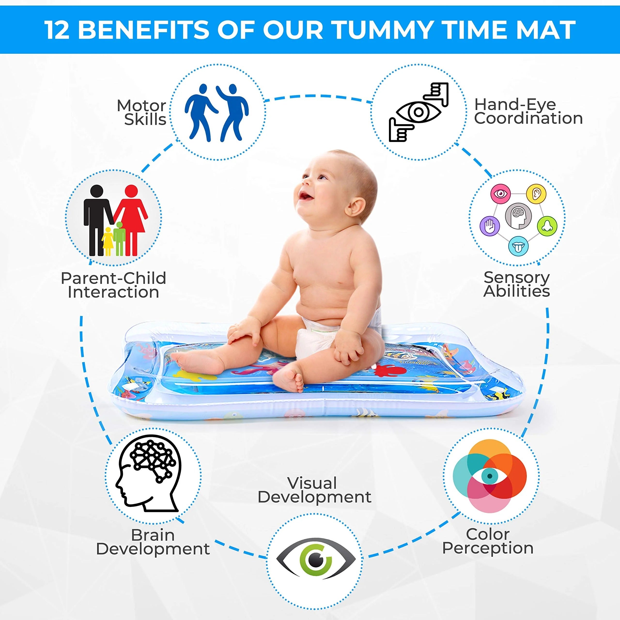Inflatable water play mat for toddlers