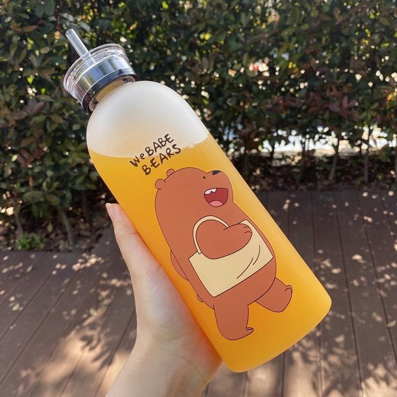 We Bare Bears cute water bottle 1000ml