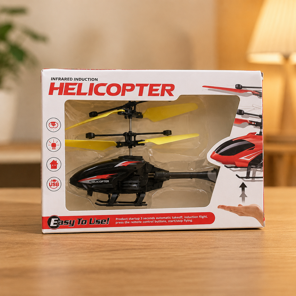 Infrared Induction Flying Helicopter – USB Rechargeable Hand Sensor Toy