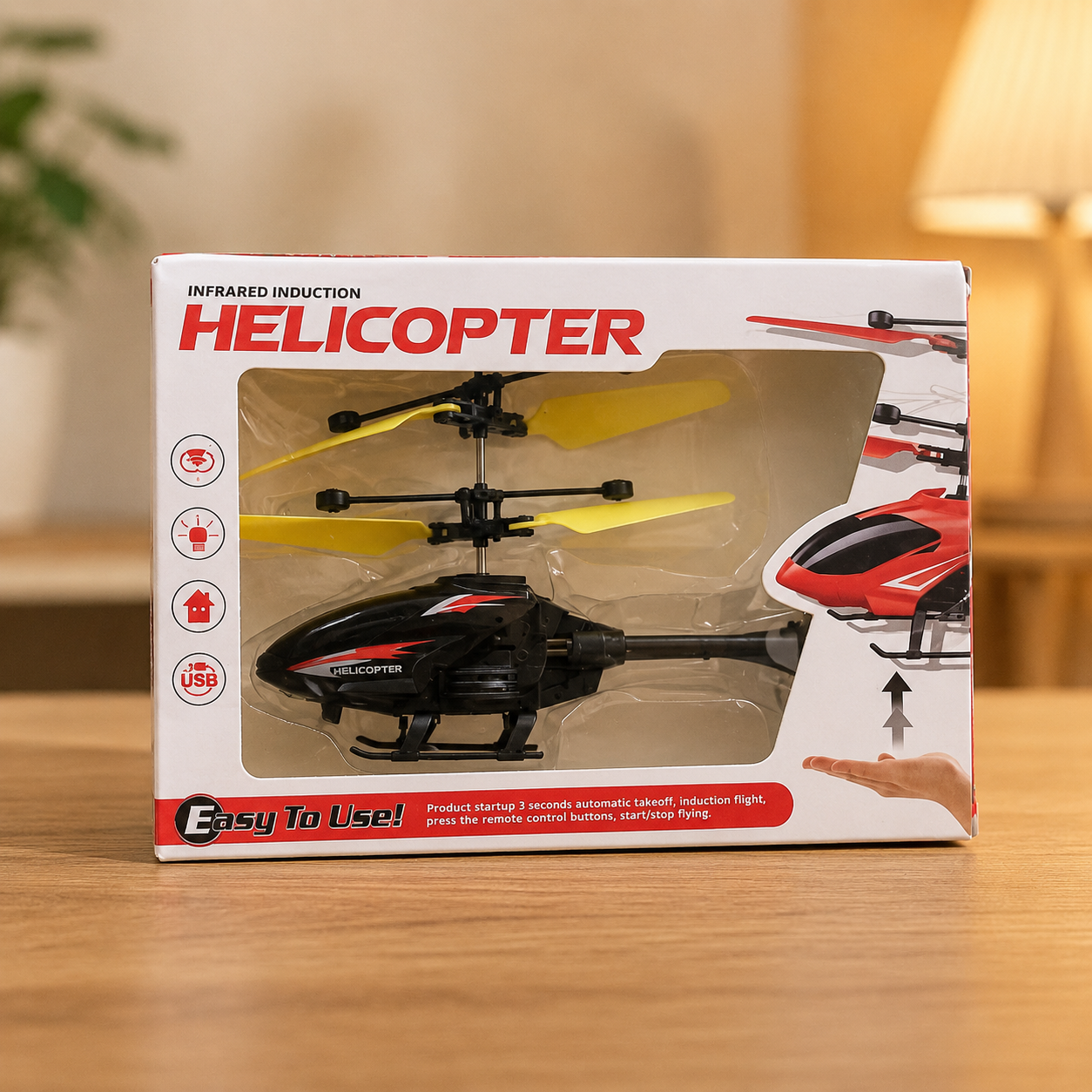 Infrared induction flying helicopter hand sensor toy