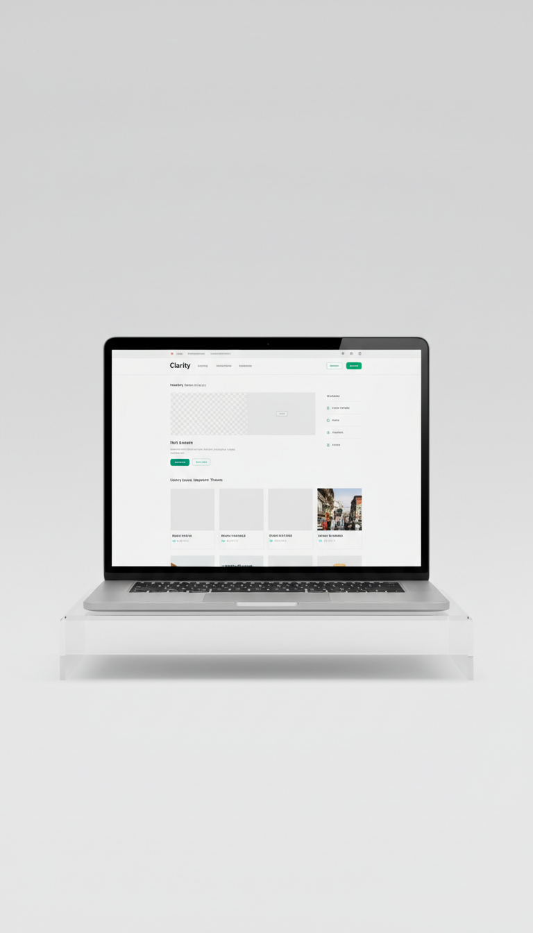 Clarity Blueprint Shopify theme for laptop