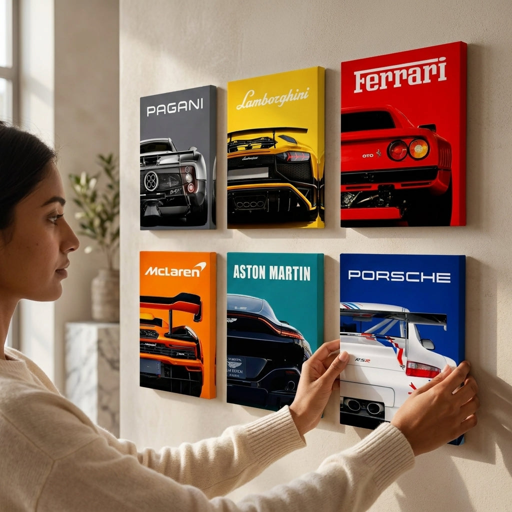 Set of 6 Car theme phototile Frames