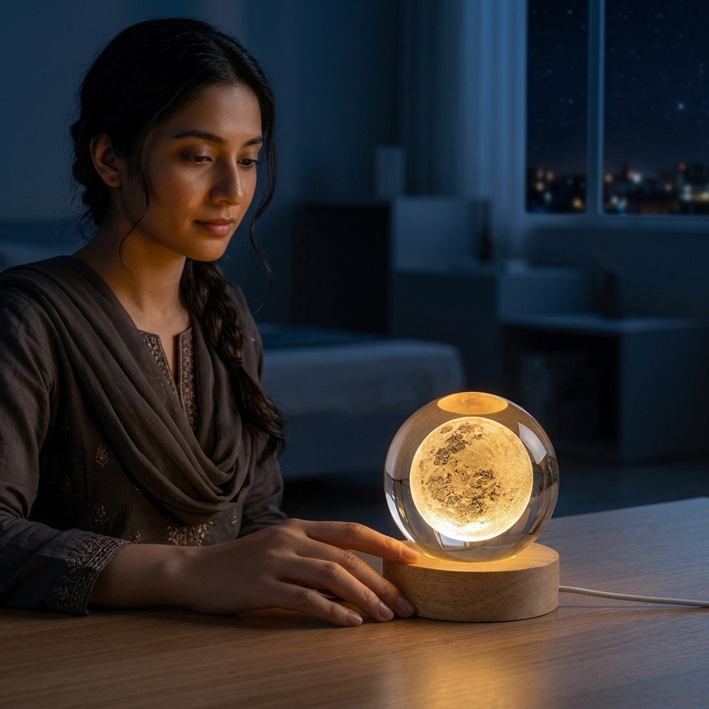 Aesthetic Moon Lamp for Kids and Girls Room Decor