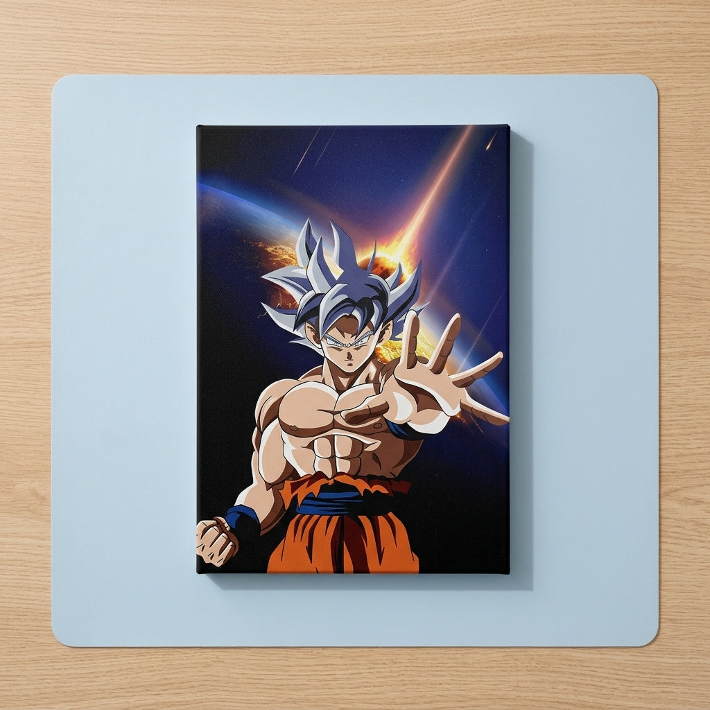 Ultra Instinct Goku Anime Wall Frame – Premium Laminated Anime Wall Art
