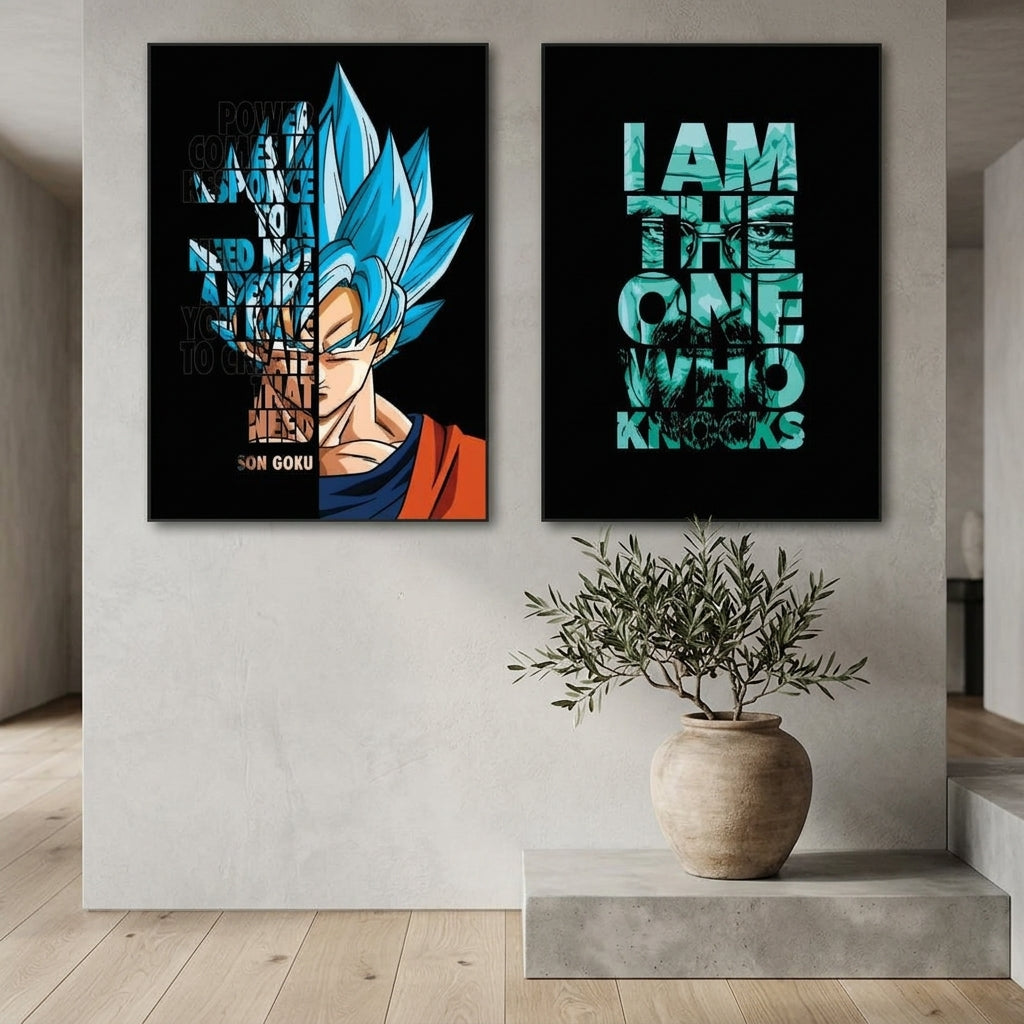 Set of 2 Motivational Phototile Frames for wall decor