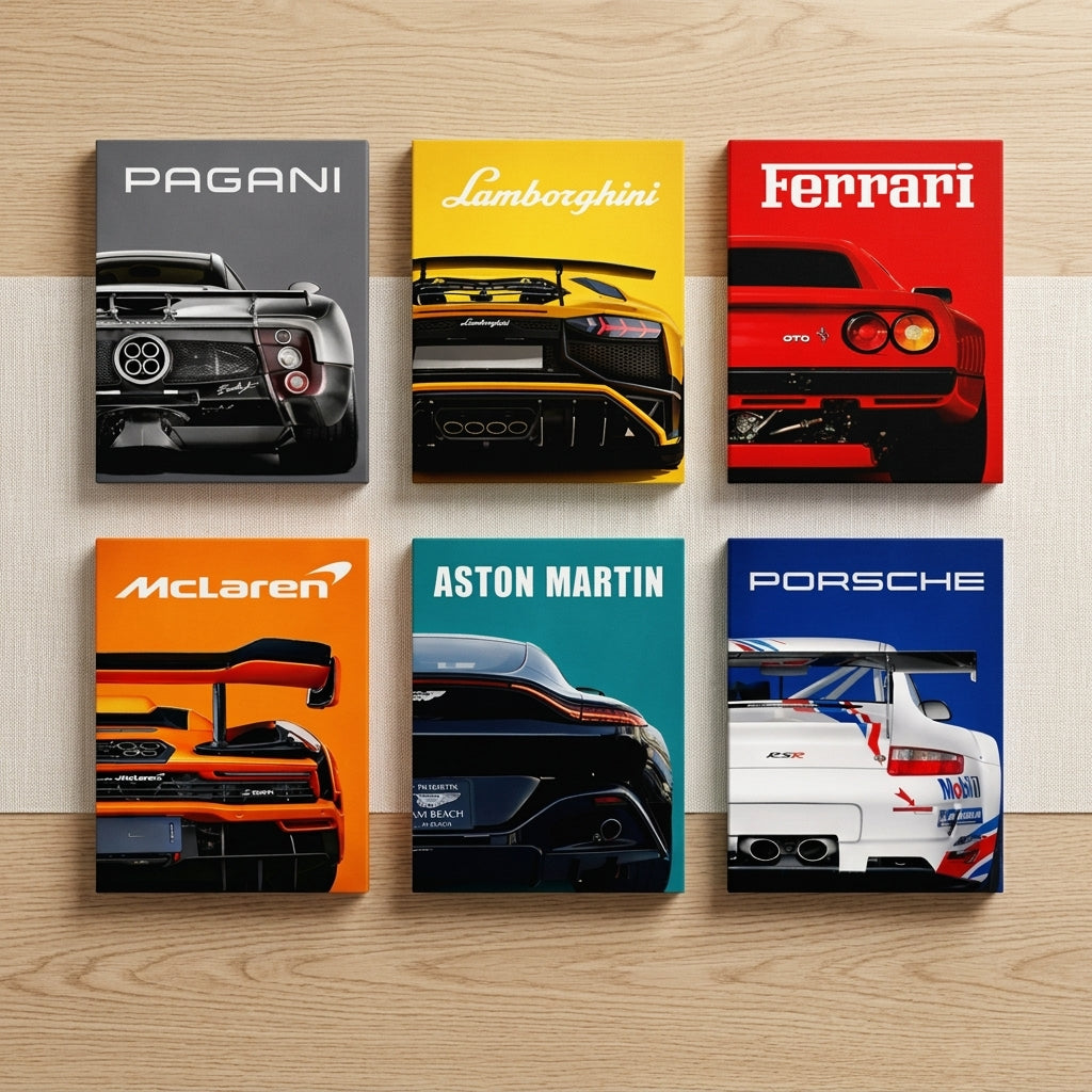 Set of 6 Car theme phototile Frames