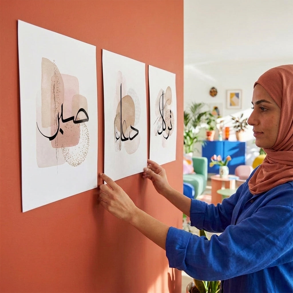 Tawakkul, Shukr & Sabr Islamic Phototile Frames
