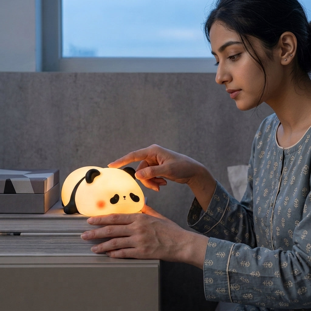 Cute Panda Lamp for kids and Girls Room