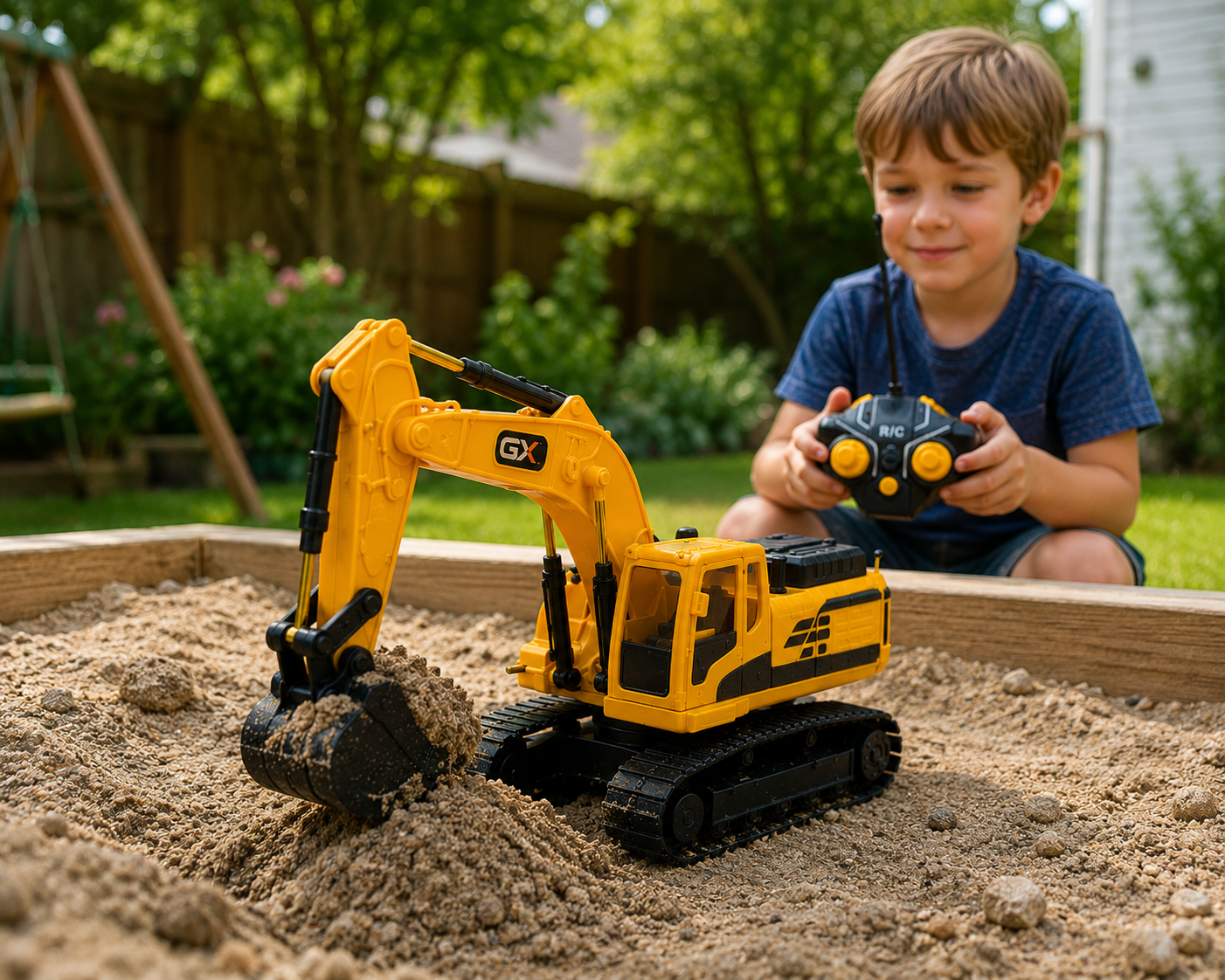 RC construction excavator truck toy for kids