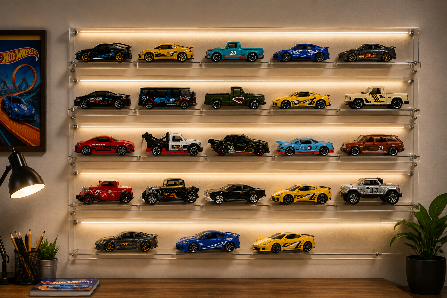 Premium Die-Cast Car Collection Display 1:64 Scale