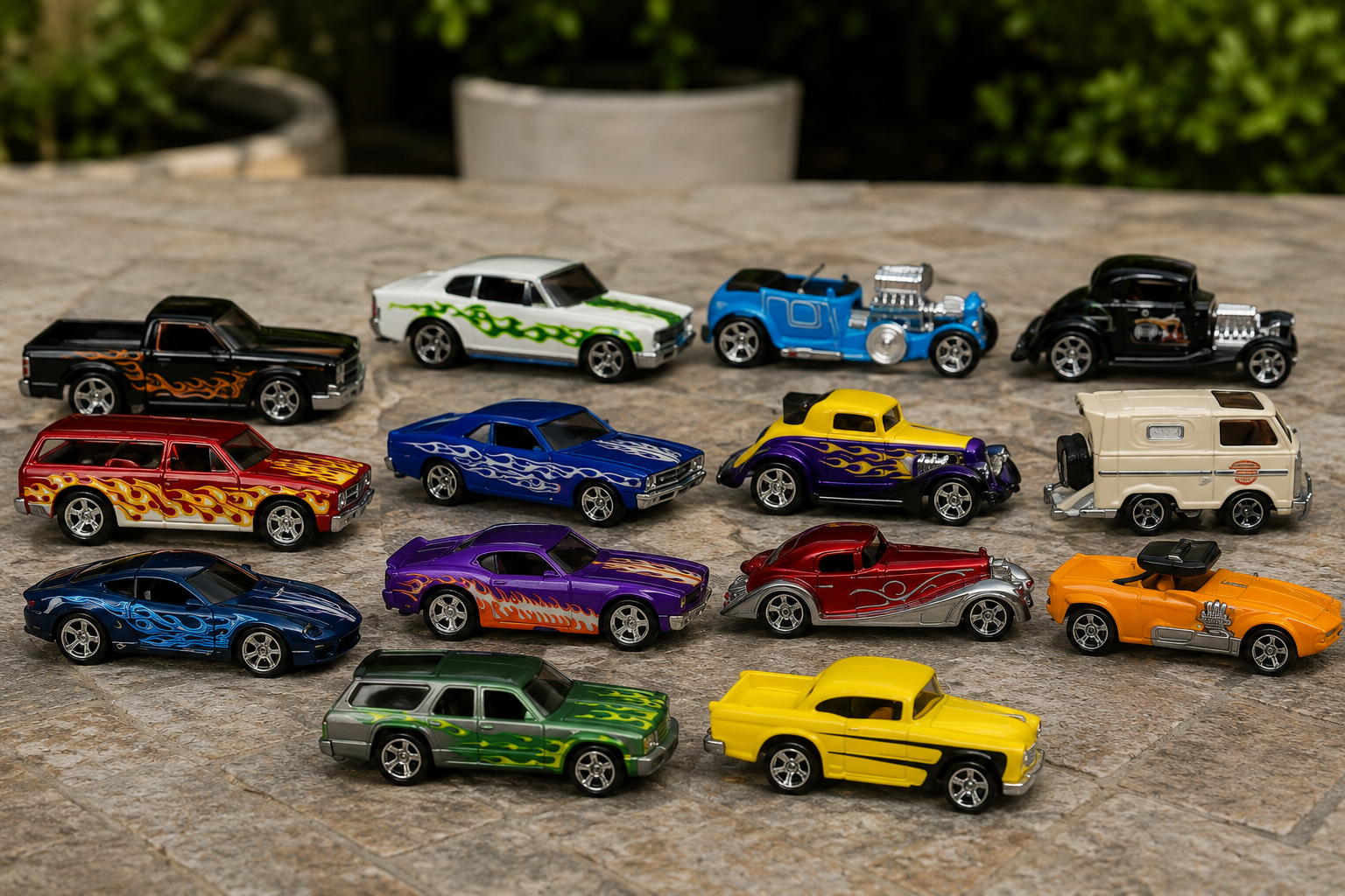 14 Pcs Premium Die-Cast Car Collection Display 1:64 Scale