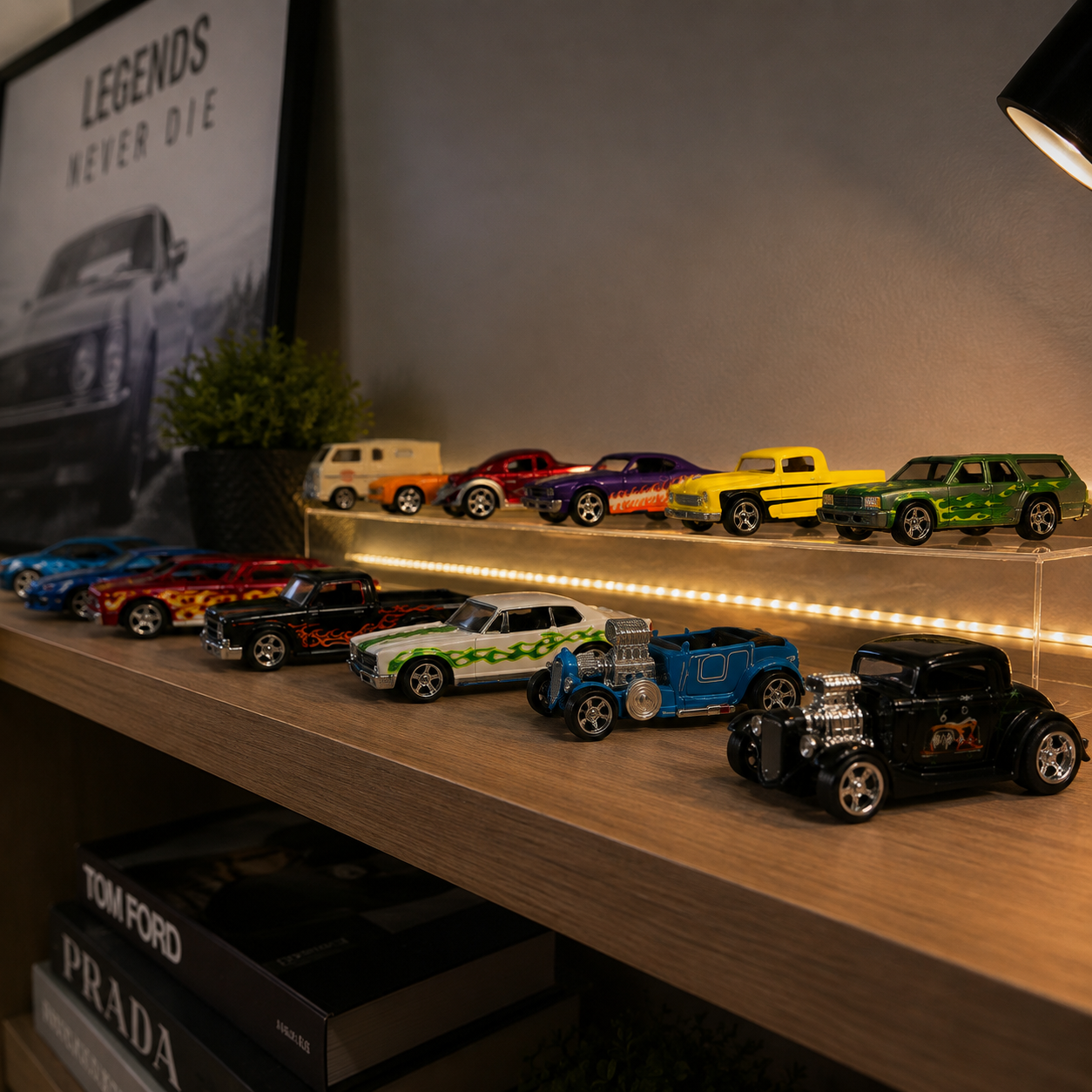 14 Pcs Premium Die-Cast Car Collection Display 1:64 Scale