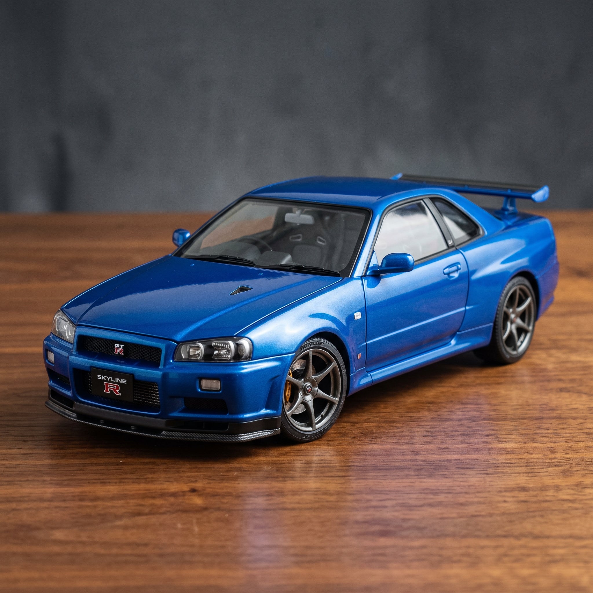 Nissan Skyline GT-R R34 Diecast Model 1:24 – Bayside Blue Metallic