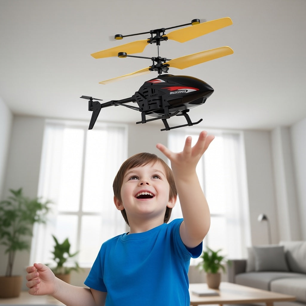 Infrared induction flying helicopter hand sensor toy