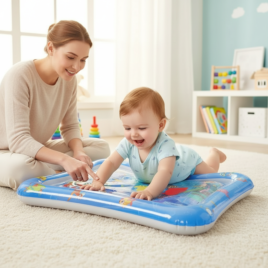 Muscle Strengthening and Sensory Development inflatable water Play Mat For toddlers
