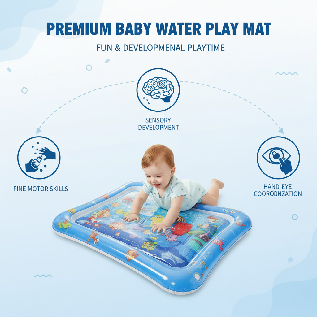 Muscle Strengthening and Sensory Development inflatable water Play Mat For toddlers