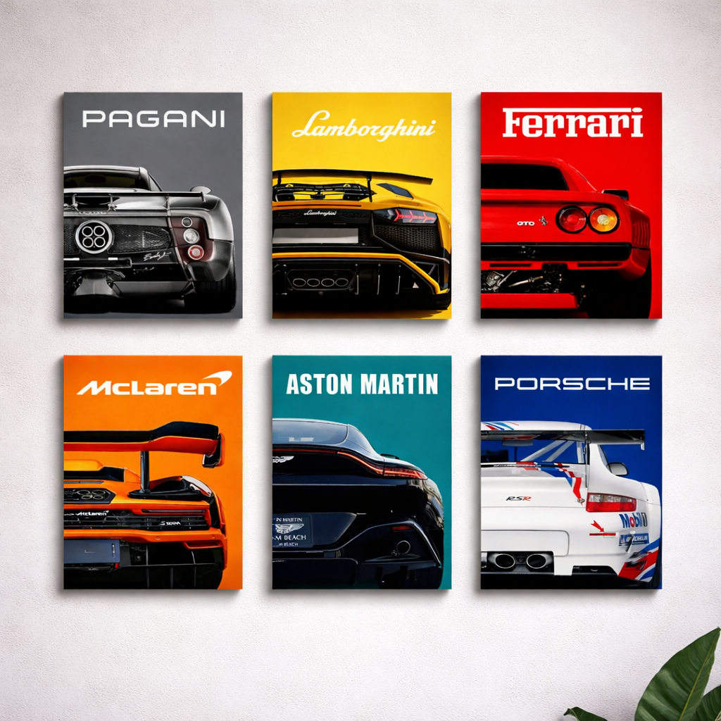 Set of 6 Car theme phototile Frames