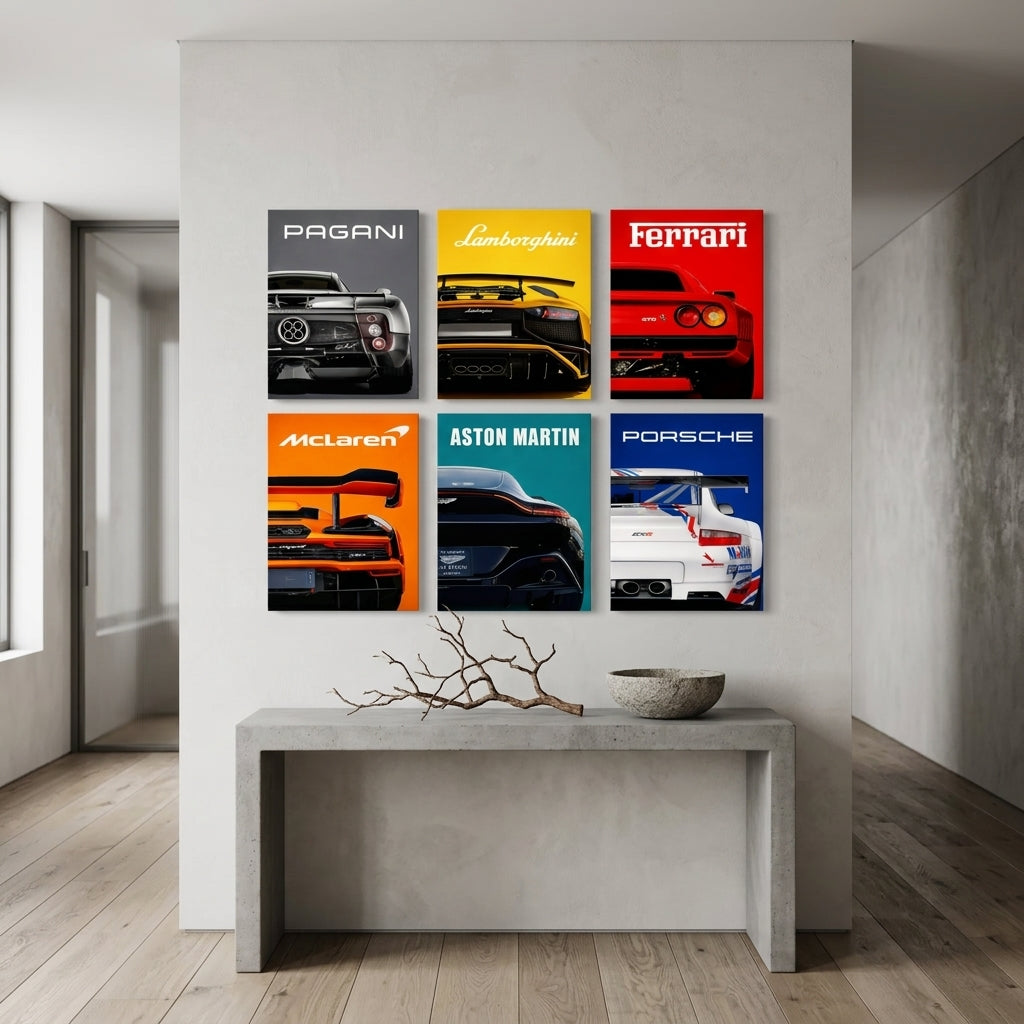 Set of 6 Car theme phototile Frames