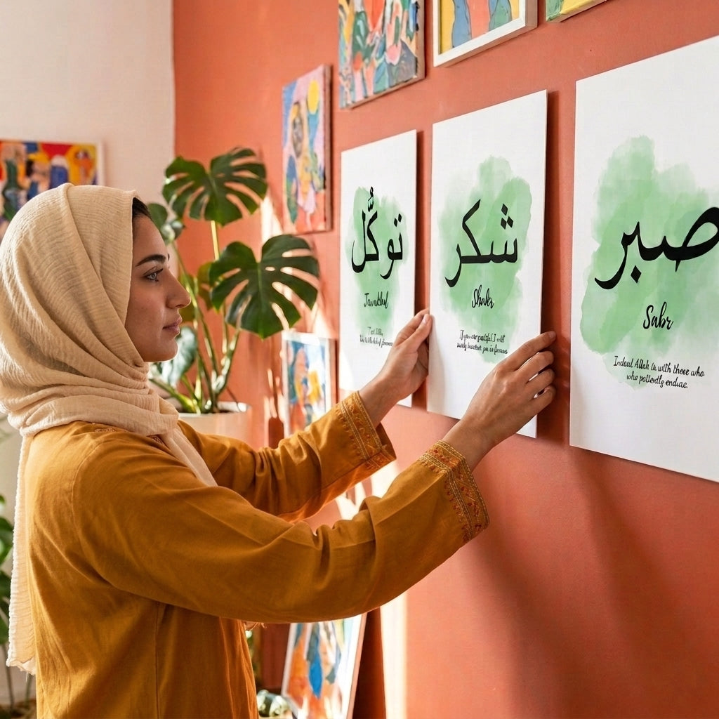 Tawakkul, Shukr & Sabr Islamic Phototile Frames