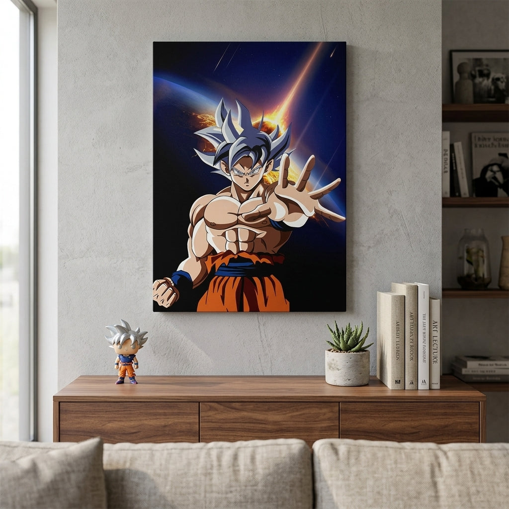 Ultra Instinct Goku Anime Wall Frame – Premium Laminated Anime Wall Art