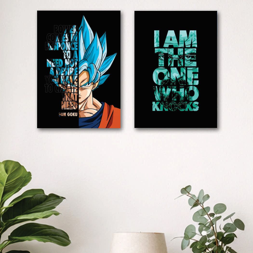 Set of 2 Motivational Phototile Frames for wall decor