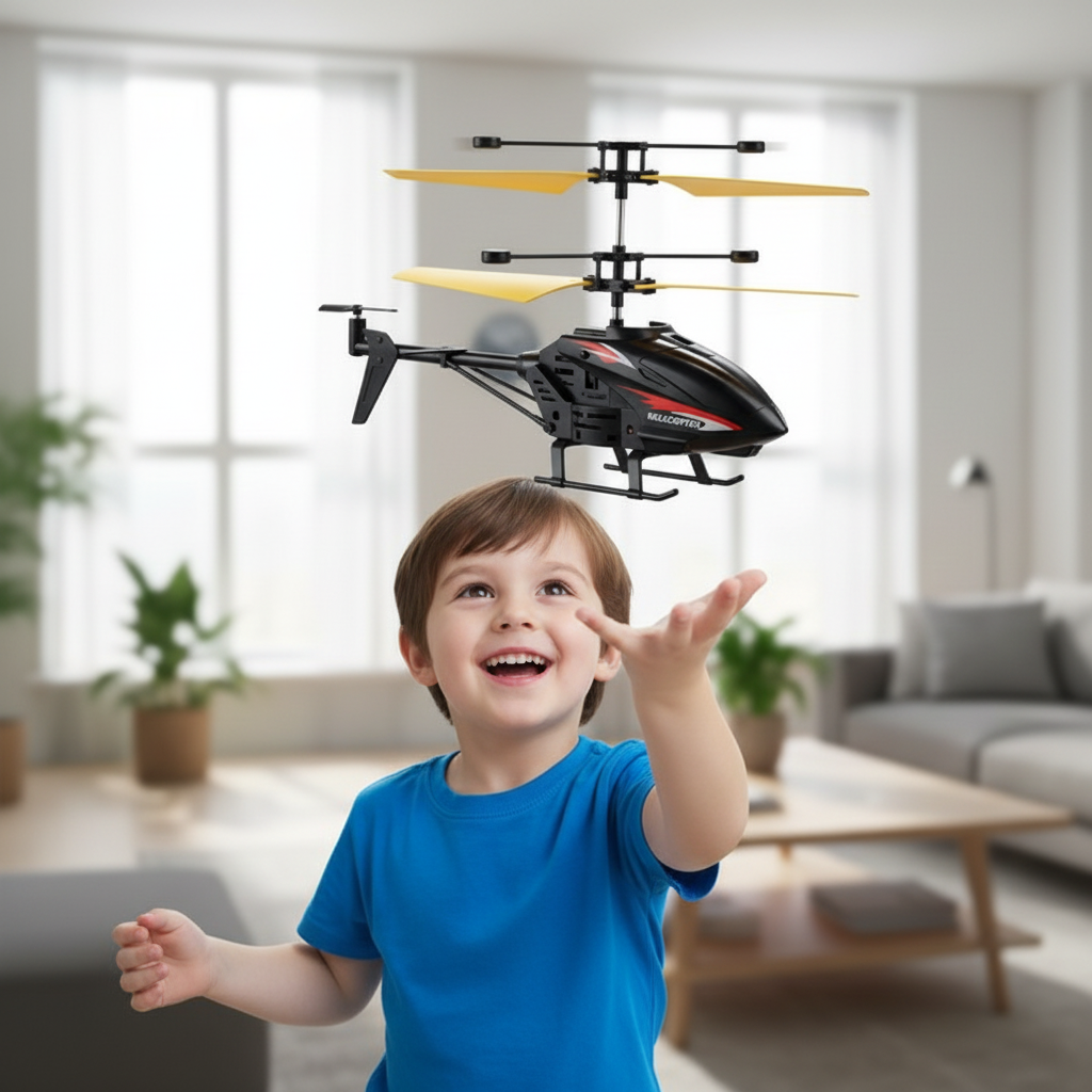 Infrared induction flying helicopter hand sensor toy