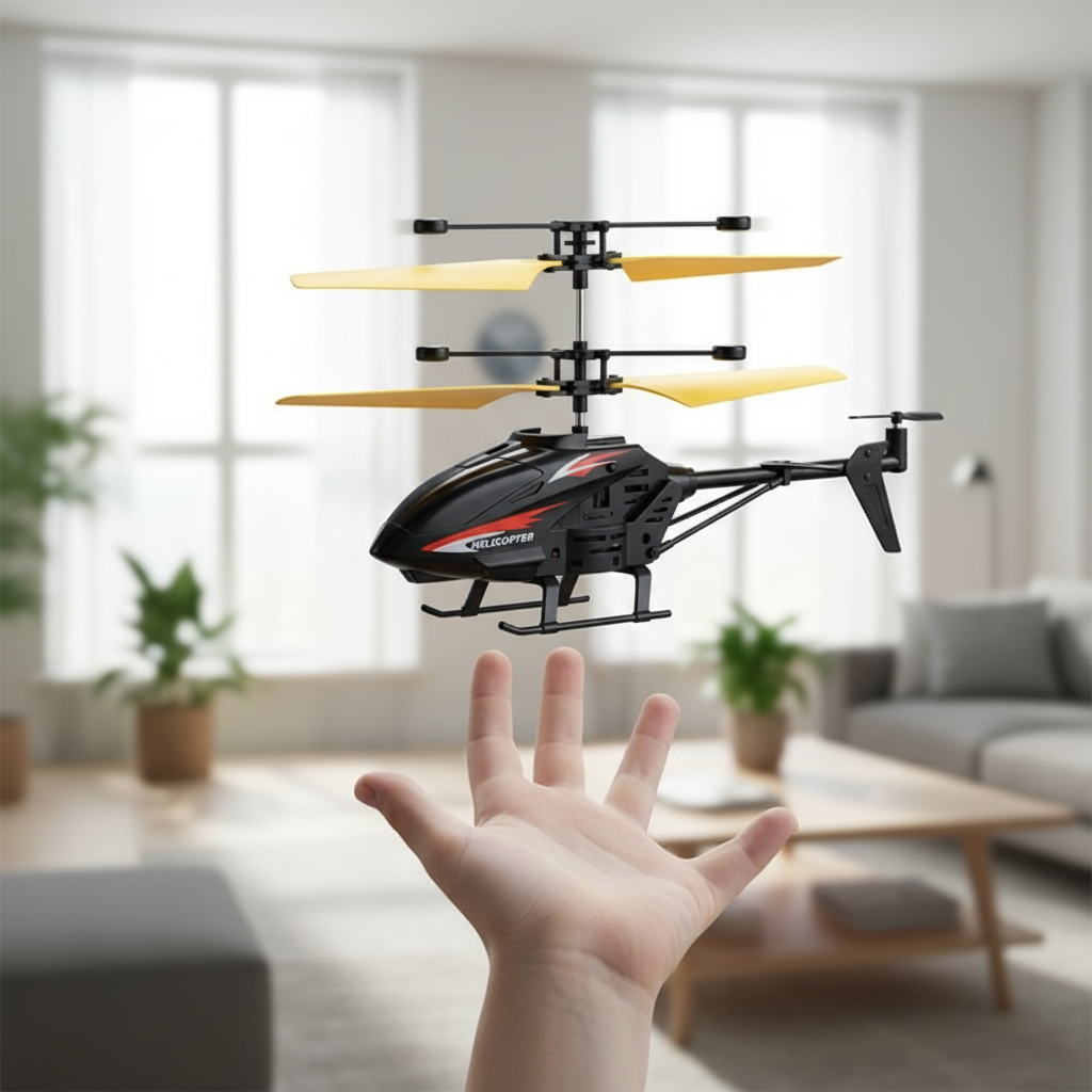 Infrared induction flying helicopter hand sensor toy